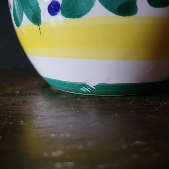 Vintage Hand-Painted Rooster Pitcher 8.5" Ceramic Pottery Made In Italy 16 fl oz - Picture 7 of 7